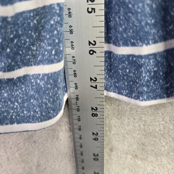 Womens LuLaRoe Blue & White Striped Sleeveless Tiered Babydoll Top Polyester S - Picture 6 of 7